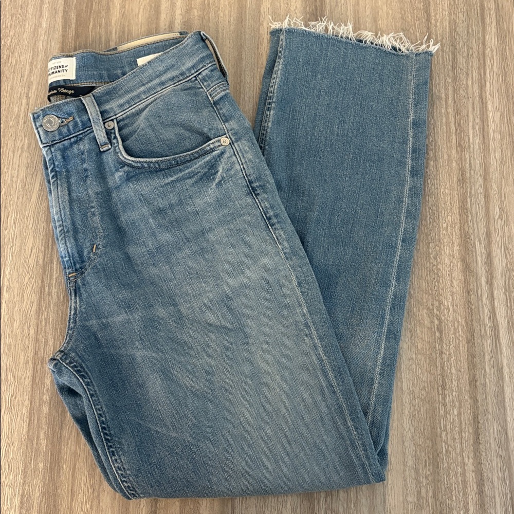 Citizens of Humanity Isola Straight Leg Crop Ankle Jeans Size 28